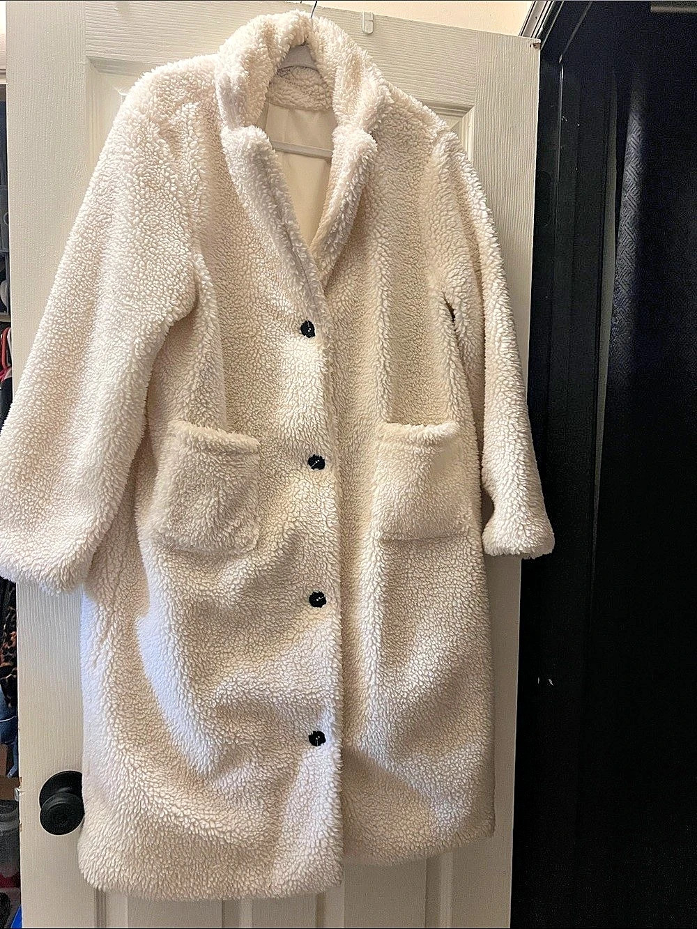 Teddy Coat Cream XL Like New